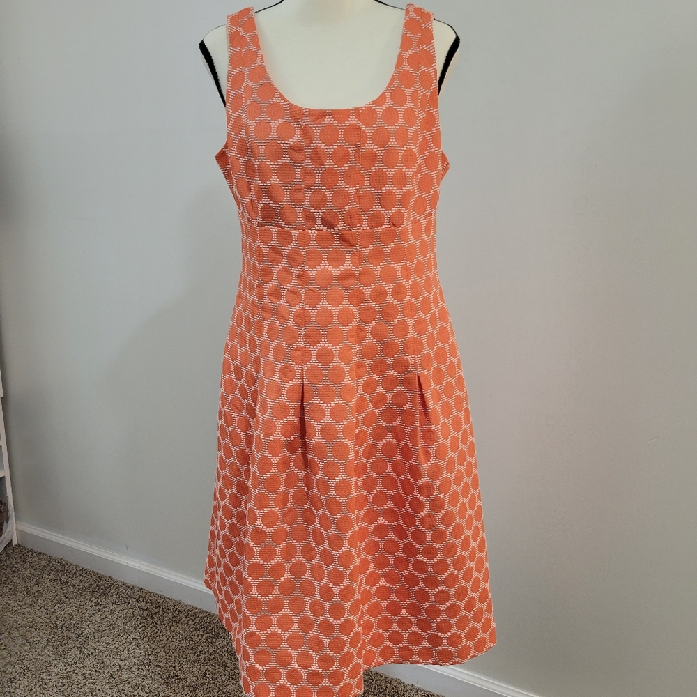 Orange & white Dress size 8